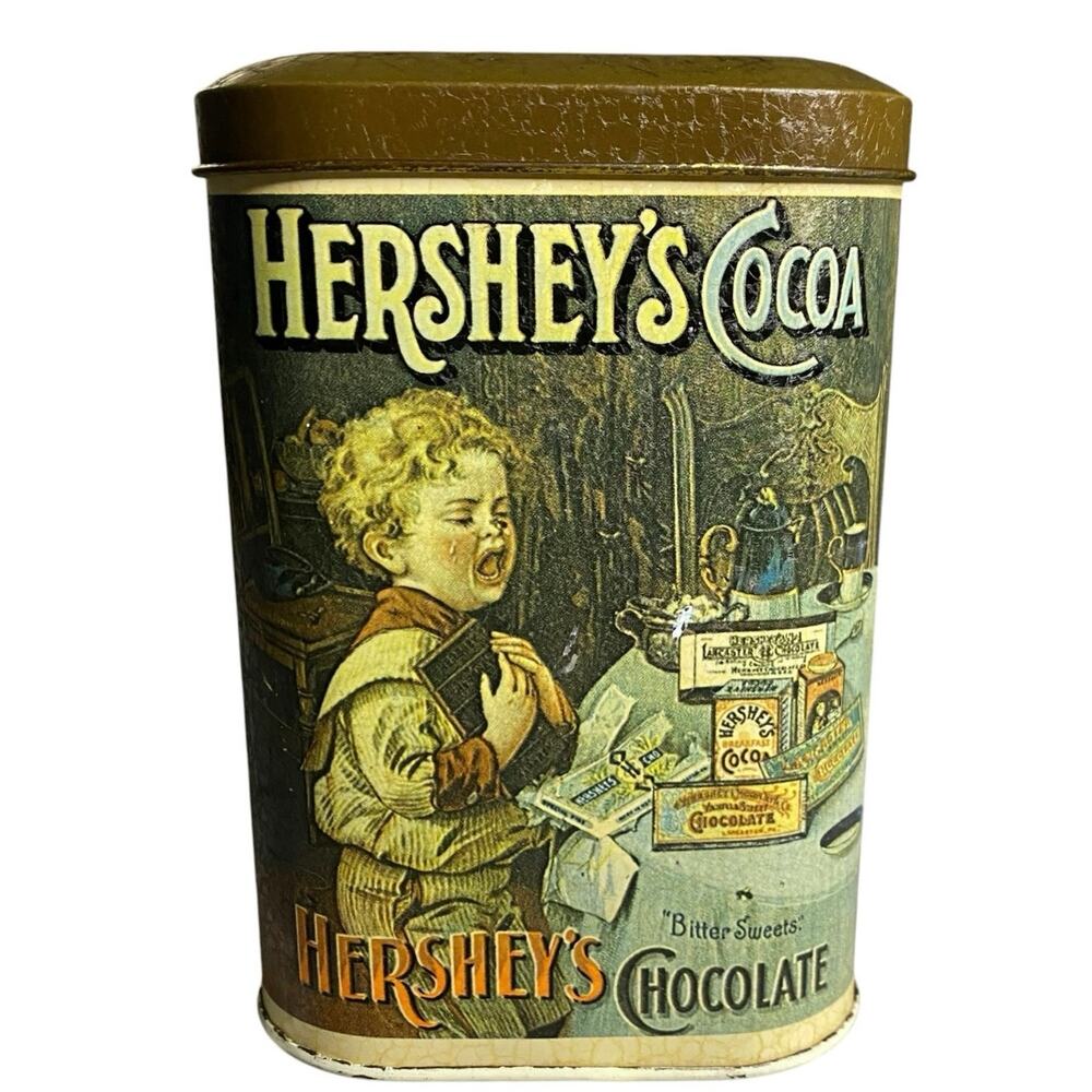 Hershey's Bitter Sweets Cocoa Tin Can (Empty) Vintage 1984 Made In England